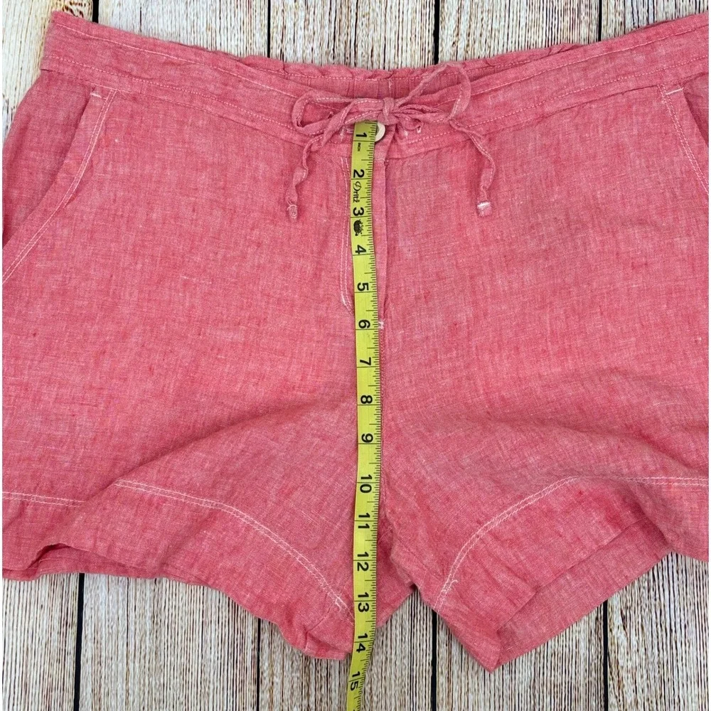 Tommy Bahama Palmbray Linen Shorts Coral Pink Size‎ Large L Drawstring 5